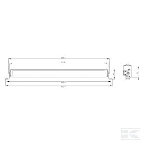 LED bar, 300W, 25200 lm, rektangulær, 12/24V, hvit/oransje, 815x70x67 mm Deutsch-plugg, Combo, rett, - Bilde 3