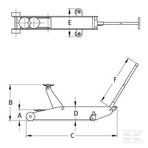 Garasjejekk 2 tonn laft chassis max 500 mm - min 80 mm - Bilde 2