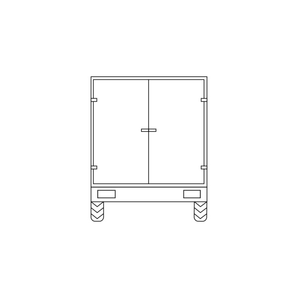 Tysse Skaphenger 6254 1300 kg hvit|h=150cm|m/bakdør ( DEMO) - Bilde 2