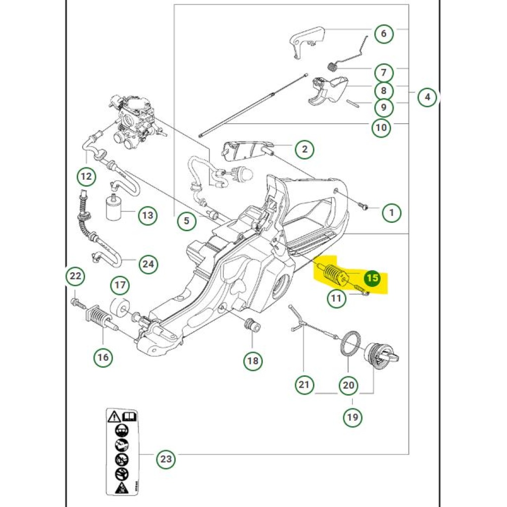 VIBRASJONSDEMPER 550 xp / xpg tank