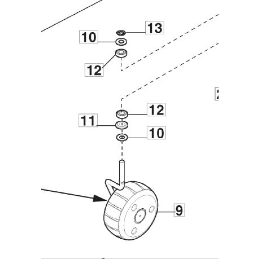 monteringskitt fronthjul stiga robotklipper