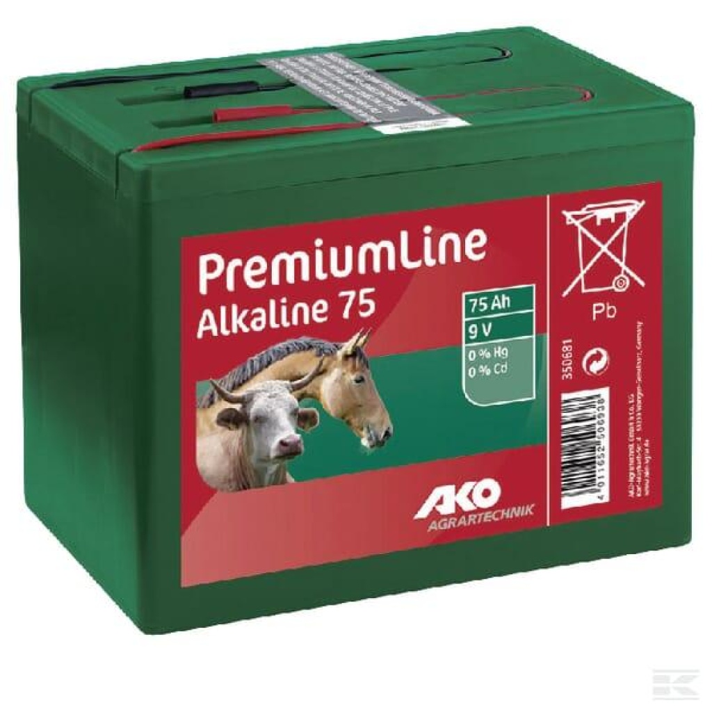 Batteri 9V - 75 Ah Alkaline