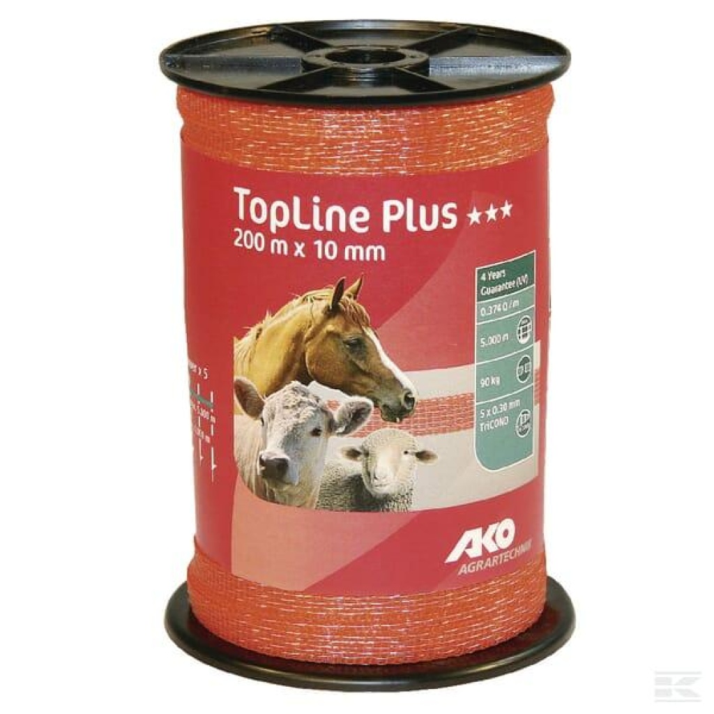 Polybånd 10 mm Top-Line PLUS 200 m oransje