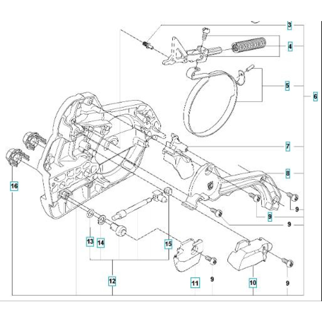 CLUTCH COVER ASSY Husqvarna 550 Mark II