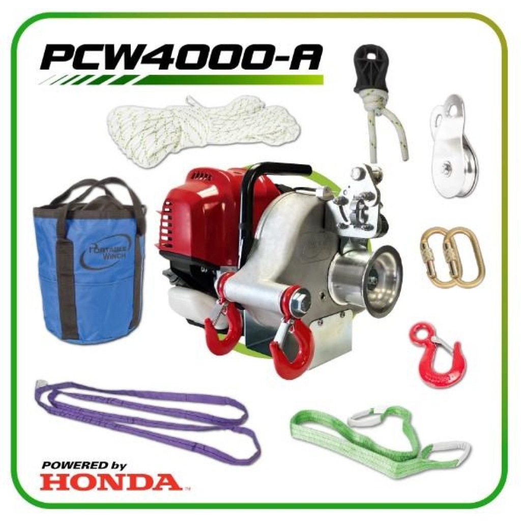 PCW4000-A Bærbar bensindrevet vinsj med tilbehør