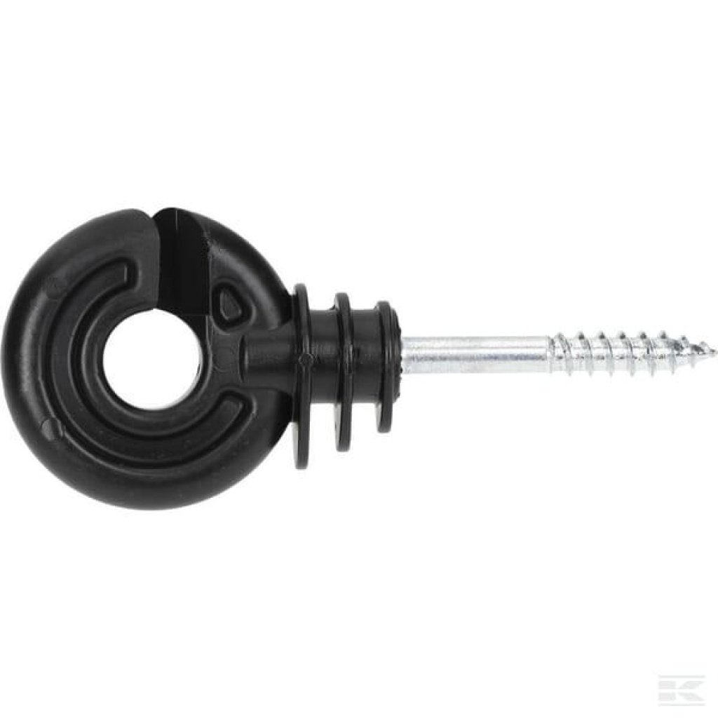 Ringisolator svart skruelengde 40 mm Ø5.3 mm 25 stykker Farma