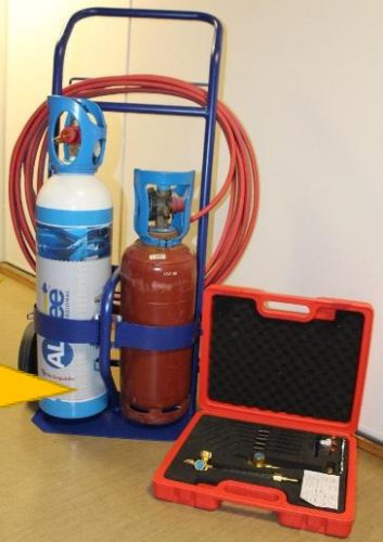 BRENNERSETT med tralle til 5L flasker ( leveres uten flasker)