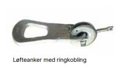 Løfteanker 1,25T med ringkobling