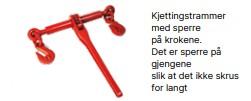 kjettingstrammer med sperre 15T 10-13mm